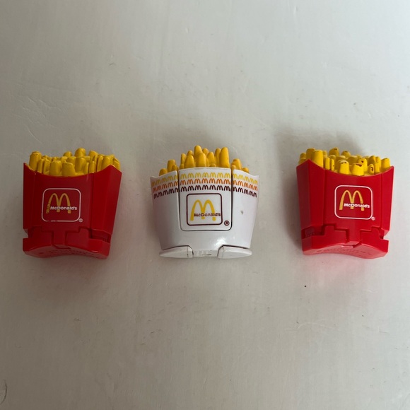 Vintage McDonald's French Fry Transformers Happy Meal Toys - Set of 3 - Picture 1 of 8